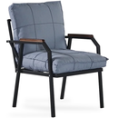 Fotoliu de grădină SIESTA cu perne, Metal, Opțiuni culoare