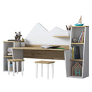 Birou pentru copii SWEET 6 rafturi 2 tabureți 180 x 94 cm - Maroom