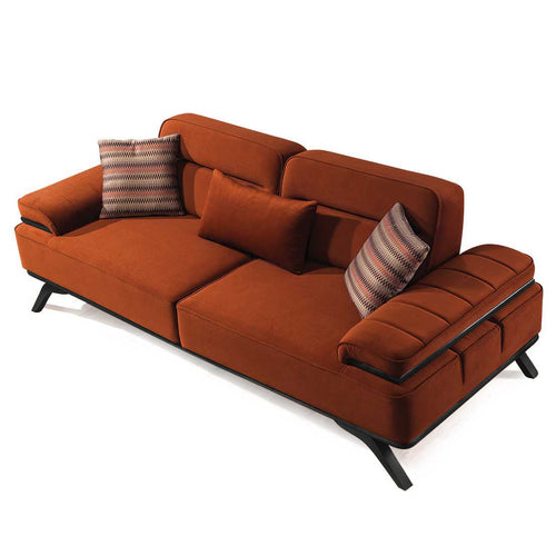 Canapea extensibilă 3 locuri AVIVA lemn picioare  textura Catifea    extensibil Canapea extensibilă 3 locuri AVIVA lemn picioare  textura Catifea    extensibil