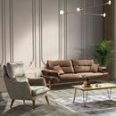 Fotoliu si canapea extensibilă GALAXY , Tip material: Catifea exclusivă, Tipul picioarelor: Lemn  , 1 canapea 1 fotoliu