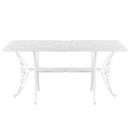 Masa fixa exterior alb SARDEGNA ergonomic și confortabil, ideal pentru terase, grădini, balcoane, cafenele și restaurante. Design elegant, material rezistent la intemperii, ușor de asamblat, protecție UV și durabilitate sporită.