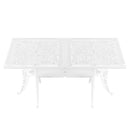 Masa fixa exterior alb SARDEGNA ergonomic și confortabil, ideal pentru terase, grădini, balcoane, cafenele și restaurante. Design elegant, material rezistent la intemperii, ușor de asamblat, protecție UV și durabilitate sporită.