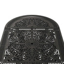 Masa_ovala_fixa exterior negru SARDEGNA ergonomic și confortabil, ideal pentru terase, grădini, balcoane, cafenele și restaurante. Design elegant, material rezistent la intemperii, ușor de asamblat, protecție UV și durabilitate sporită.