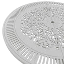 Masa fixa rotunda exterior alb  SARDEGNA ergonomic și confortabil, ideal pentru terase, grădini, balcoane, cafenele și restaurante. Design elegant, material rezistent la intemperii, ușor de asamblat, protecție UV și durabilitate sporită.