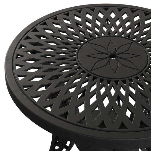 Masa rotunda exterior negru SARDEGNA, evidențiind designul ergonomic, materialul durabil și structura rezistentă la intemperii. Ideal pentru spații exterioare precum terase, grădini și cafenele. Masa rotunda exterior negru SARDEGNA, evidențiind designul ergonomic, materialul durabil și structura rezistentă la intemperii. Ideal pentru spații exterioare precum terase, grădini și cafenele.