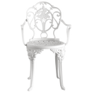 Scaun exterior SICILY alb, design modern și ergonomic, realizat din material rezistent la intemperii. Perfect pentru spații exterioare, cu protecție UV și durabilitate sporită.