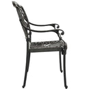 Scaun exterior negru CAPRI fotografiat din lateral, evidențiind designul ergonomic, structura durabilă și materialul rezistent la intemperii. Ideal pentru terase, grădini, balcoane,  cafenele și restaurante.