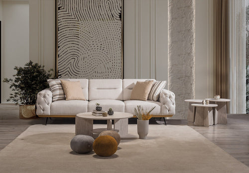 Canapea extensibilă 4 locuri HAVANA 265 cm, catifea țesătură aspect piele, Tipul picioarelor:Metal Canapea extensibilă 4 locuri HAVANA 265 cm, catifea țesătură aspect piele, Tipul picioarelor:Metal