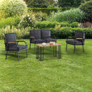 Fotoliu de grădină SIESTA cu perne, Metal, Opțiuni culoare