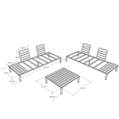 Canapea modulara MORENA pentru grădină, Opțiuni culoare - Maroom Canapea modulara MORENA pentru grădină, Opțiuni culoare - Maroom