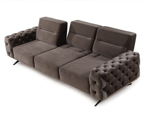 Canapea extensibilă 4 locuri HAVANA 265 cm, catifea țesătură aspect piele, Tipul picioarelor:Metal  , extensibila detaliu Canapea extensibilă 4 locuri HAVANA 265 cm, catifea țesătură aspect piele, Tipul picioarelor:Metal  , extensibila detaliu