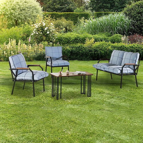 Fotoliu de grădină SIESTA cu perne, Metal, Opțiuni culoare Fotoliu de grădină SIESTA cu perne, Metal, Opțiuni culoare