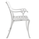 Scaun RIMINI fotografiat din lateral, evidențiind designul ergonomic, structura durabilă și materialul rezistent la intemperii. Ideal pentru terase, grădini, balcoane, cafenele și restaurante.