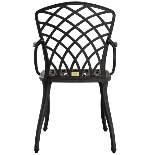 Scaun exterior negru PALERMO fotografiat din spate, evidențiind designul ergonomic, materialul durabil și structura rezistentă la intemperii. Ideal pentru spații exterioare precum terase, grădini și cafenele. Scaun exterior negru PALERMO fotografiat din spate, evidențiind designul ergonomic, materialul durabil și structura rezistentă la intemperii. Ideal pentru spații exterioare precum terase, grădini și cafenele.