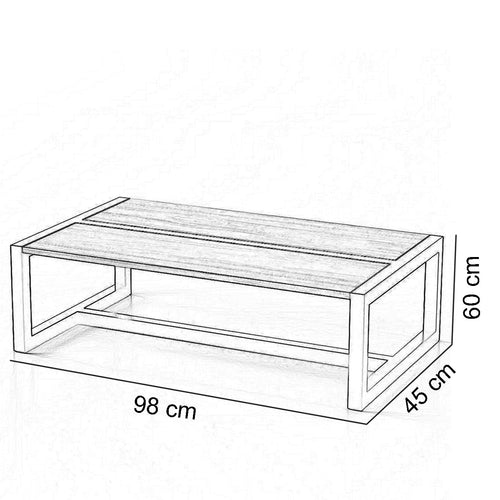 Măsuță cafea de grădină JAZZ 98 x 45 cm, Opțiuni culoare - Maroom Măsuță cafea de grădină JAZZ 98 x 45 cm, Opțiuni culoare - Maroom