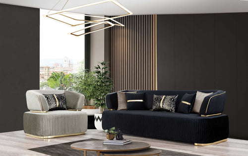 Fotoliu DORE, material:  țesătură , picioarelor;Metal , setul 1 canapea 1 fotoliu