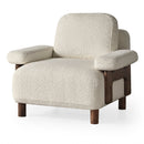 Fotoliu  LAVA  , Țesătură modernă și moale, picioarelor: Lemn  1   , din perspectiva