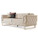 Canapea extensibilă TOSCA 3 locuri 220 cm, material:Catifea, picioarelor:Metal,