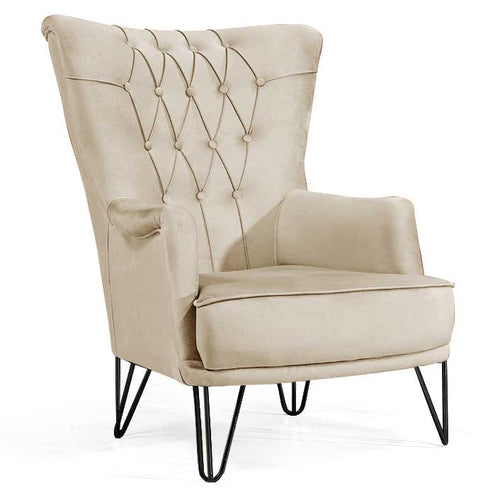 Fotoliu TOSCA , material:Catifea, picioarelor:Metal,