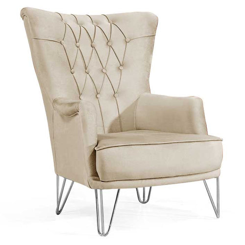 Fotoliu TOSCA , material:Catifea, picioarelor:Metal,