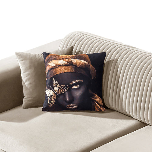 Canapea extensibilă BUTTERFLY 3 locuri  220 cm , material:Catifea,  picioarelor: Metal, detalie