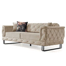 Canapea extensibilă TOSCA 3 locuri 220 cm, material:Catifea, picioarelor:Metal, 