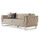 Canapea extensibilă TOSCA 3 locuri 220 cm, material:Catifea, picioarelor:Metal, 