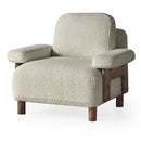 Fotoliu  LAVA  , Țesătură modernă și moale, picioarelor: Lemn  1   , din perspectiva