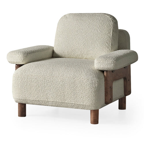 Fotoliu  LAVA  , Țesătură modernă și moale, picioarelor: Lemn  1   , din perspectiva