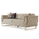 Canapea extensibilă TOSCA 3 locuri 220 cm, material:Catifea, picioarelor:Metal, 