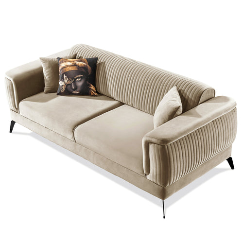 Canapea extensibilă BUTTERFLY 3 locuri  220 cm , material:Catifea,  picioarelor: Metal, din sus