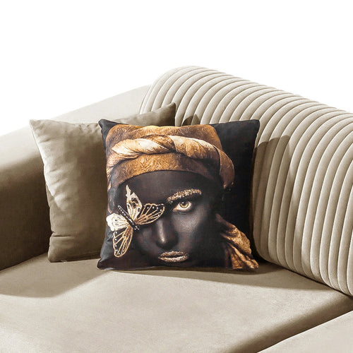 Canapea extensibilă BUTTERFLY 3 locuri  220 cm , material:Catifea,  picioarelor: Metal, detalie