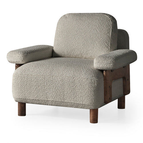 Fotoliu  LAVA  , Țesătură modernă și moale, picioarelor: Lemn  1   , din perspectiva