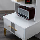 Bibliotecă LOTTO 4 rafturi 1 sertar 59 x 165 cm, Alb