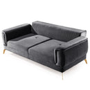 Canapea extensibilă BUTTERFLY 3 locuri  220 cm , material:Catifea,  picioarelor: Metal, detalie extensibila