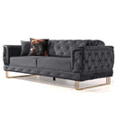 Canapea extensibilă TOSCA 3 locuri 220 cm, material:Catifea, picioarelor:Metal,