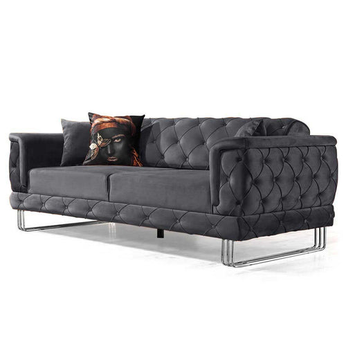 Canapea extensibilă TOSCA 3 locuri 220 cm, material:Catifea, picioarelor:Metal,