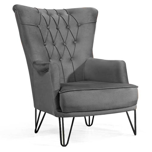 Fotoliu TOSCA , material:Catifea, picioarelor:Metal,