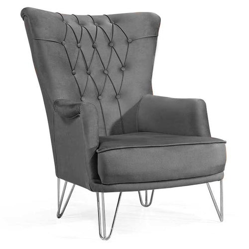 Fotoliu TOSCA , material:Catifea, picioarelor:Metal,