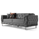 Canapea extensibilă TOSCA 3 locuri 220 cm, material:Catifea, picioarelor:Metal,