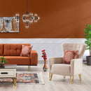 Fotoliu SEMENTA Gold 74 cm, Easy clean, Opțiuni culoare