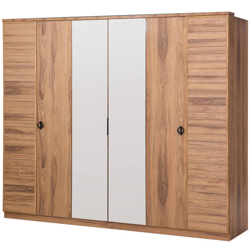 Dulap cu oglinda CARMEN 6 uşi 256 x 215 cm - Maroom