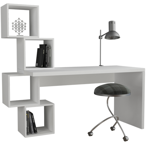 Birou TETRA 4 rafturi 157 x 60 cm, Opțiuni culoare - Maroom