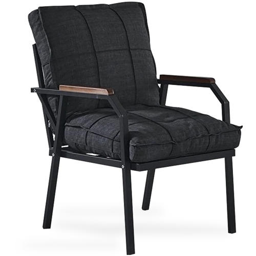 Fotoliu de grădină SIESTA cu perne, Metal, Opțiuni culoare