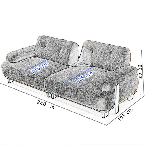 Canapea extensibilă 3 locuri PANDA 240 cm, Opțiuni culoare 