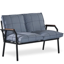 Canapea de grădină 2 locuri SIESTA cu perne, Opțiuni culoare