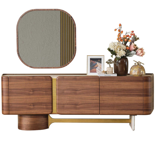 Comodă ASTRA cu oglindă 4 uși 230 x 80 cm - Maroom