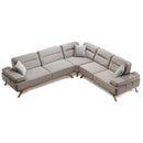 Colțar Extensibil 6 locuri AVIVA 305 x 305 cm, material: Catifea exclusivă, picioarelor: Lemn, din sus