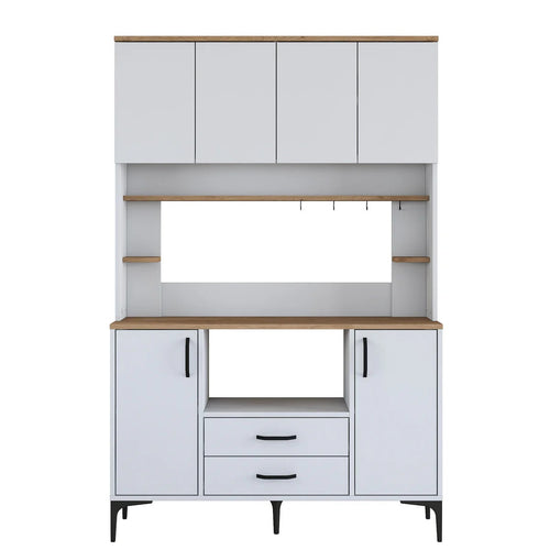 Dulap Bucătărie NICE 4 rafturi 6 uși 2 sertare, 120 x 184 cm - Maroom