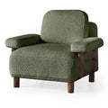 Fotoliu  LAVA  , Țesătură modernă și moale, picioarelor: Lemn  1   , din perspectiva #Culoare_Elis Verde 11